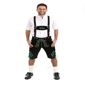 Pantalones Cortos de Lederhosen Alemanes y Austriacos de Diseño Moderno y Elegante para Hombre, Casuales, Vintage, Desgastados, de Mezcla de Algodón Transpirable - Product Image 2