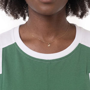 Camiseta de Maternidad de Manga Corta Verde y Blanca para Mujer, 100% Poliéster, Prenda Ligera y Transpirable para Verano - Product Image 4