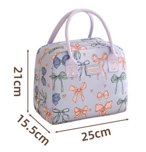 Sac à lunch isotherme en polyester grande capacité avec fermeture éclair pour les employés de bureau et les navetteurs - Product Image 1