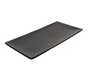 Professional All-day Matt Black Ceramics Half-matt 11" l 23CM Rectangular Plate