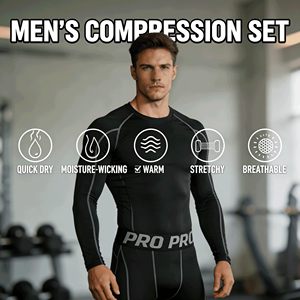 Men Long Sleeve Compression Set Thermal Base <b>Layer</b> <b>Top</b> Pants Wholesale Supplier - Product Image 5