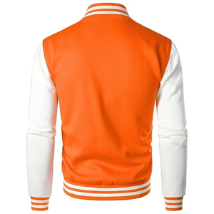 Fashion Jackets <b>Quilted</b> Lining Custom Geometric Stand Letterman College Unisex Bomber Baseball Windproof Wool Varsity Jacket - Product Image 3