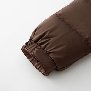 Manteau d'hiver long élégant pour femmes, style coréen, entièrement noir et marron, avec duvet, imperméable et col à capuche - Product Image 3