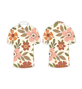 Camisa polo con estampado floral color crema para hombre, informal, de manga corta, a la moda para verano - Product Image 6