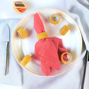 แหวนผ้าเช็ดปากทำมือแหวนผ้าเช็ดปากแฟนซีลูกปัดคริสต์มาส - Product Image 6