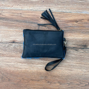 กระเป๋าคลัทช์มีซิปแบบโลหะแท้ใหม่กระเป๋าสตางค์หนังวัวใบเล็กกระเป๋าคลัทช์สีรุ้งมีพู่ห้อยสำหรับผู้หญิงกระเป๋าสตางค์มีสไตล์ - Product Image 5