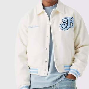 <b>jacket</b> for men Fashion Puffer Men <b>patchwork</b> <b>Jacket</b> Embroidered Baseball Letterman Varsity Bomber <b>Jackets</b> - Product Image 2