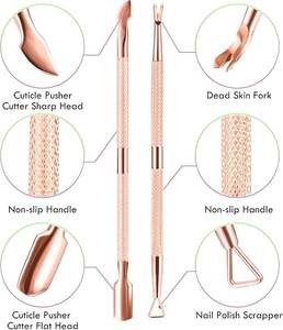 Pousse-cuticules professionnel double tête pour ongles des mains et des pieds - Product Image 2