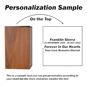Urna Funeraria de Madera Maciza con Acabado en Nogal, Recuerdo Conmemorativo para Cenizas, Almacenamiento de Cenizas Humanas de Adultos - Product Image 4