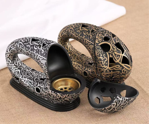 Brûleur d'encens à poignée en calligraphie arabe LR7536 – Vente en gros - Product Image 3