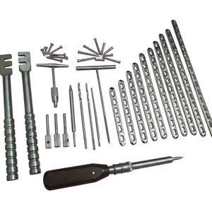 Premium Quality Class I Steel Large Fragment Locking <b>Set</b> 4.5mm for Narrow Plate Lot 222 Pcs Orthopedic Implants CE Approved - Product Image 1