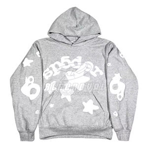 Sweat-shirt à capuche tendance de haute qualité pour homme et femme, style européen et américain, chaud, sportif, imprimé toile d'araignée, 100% coton - Product Image 4