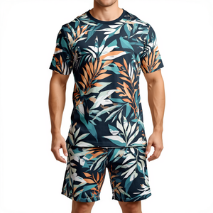 Ensemble T-shirt et short d'été pour homme Pinco Sports, imprimé en sérigraphie, style streetwear - Product Image 1
