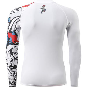 T-shirt de compression à séchage rapide à manches longues pour sports UFC, respirant, anti-UV, pour MMA, BJJ, gym, surf, adultes, avec logo frontal - Product Image 4