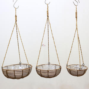 Artex Dong Thap Vietnam CH2319A Jardinières suspendues d'intérieur en jonc de mer et jacinthe d'eau, faites à la main, décoratives - Product Image 1