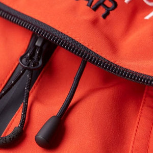 Veste de randonnée à capuche orange pour homme avec fermeture éclair, rembourrage en coton, coque en polyester/nylon, coupe régulière, veste de randonnée d'hiver - Product Image 6