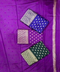 Purple Silk Saree With Embroidered Border Traditional Indian Wedding Wear For Women <b>Floor</b> Length Regular Fit All Seasons - Product Image 4
