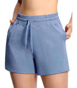 Pantalones Cortos Casuales para Hombre, Corte Clásico, 100% Algodón, Cintura Elástica, Antiarrugas, Multibolsillos, Color Personalizado Bordado - Product Image 1