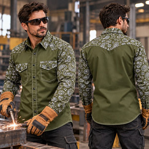 Chemise de travail ignifuge certifiée FR, vêtements de protection pour la soudure, personnalisable, 100% coton FR, chemise de soudure ignifuge - Product Image 6