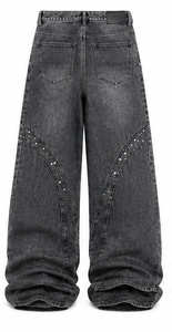 Jeans en denim de haute qualité Coupe ample Pantalons décontractés pour hommes Style automne - Product Image 6