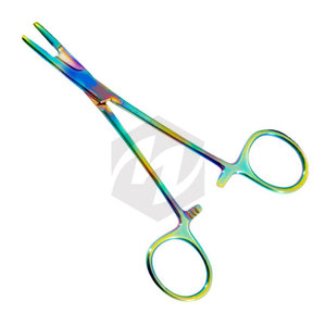 กรรไกรจับเข็ม Olsen Hegar ขนาด 6.5 นิ้ว เคลือบสีรุ้ง เครื่องมือผ่าตัดทางการแพทย์ เย็บแผล สแตนเลสสตีล เฮโมสตาท ทังสเตน - Product Image 1