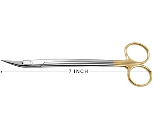 Tijeras Dean Tonsil de 7 pulgadas, acero inoxidable, hoja curva, tijeras de disección, instrumento médico quirúrgico, aprobado por ISO - Product Image 2