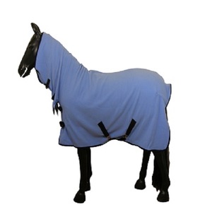 Couverture de cheval en laine bleue et polaire, type combo, pour l'extérieur, pour le dressage et l'équitation, fabriquée à Kanpur, Inde - Product Image 6