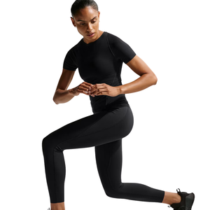 Leggings de yoga pour femmes, noirs, fins, tricotés, à taille haute, extensibles, pour la gym, le fitness, la course à pied, l'entraînement, vêtements de sport compressifs - Product Image 3