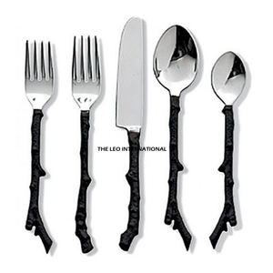 Ensemble de couverts en acier inoxydable pour la maison, la cuisine, les restaurants et les fêtes, résistant au lave-vaisselle, avec finition carrée en acier poli - Product Image 6