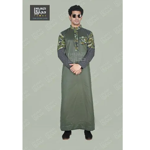 Men's Trendy Polyester Thobe <b>Traditional</b> Muslim <b>Clothing</b> with Breathable Feature for Weddings and Other Occasions - Product Image 1