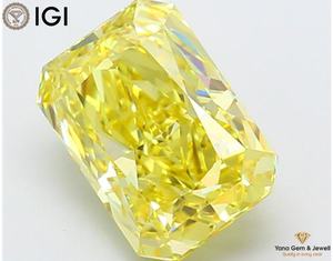 Diamante Cultivado en Laboratorio con Corte Radiante de 3.50 Quilates, Certificado IGI, Claridad VVS2, Color Amarillo Intenso para Anillo Solitario Personalizado - Product Image 6