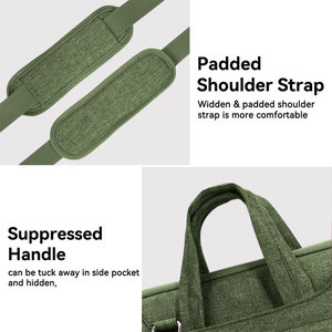 Sac pour ordinateur portable homme/femme, best-seller, plusieurs compartiments spacieux, poches intérieures multiples, cuir véritable, léger, imperméable - Product Image 5