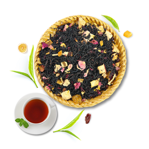 Venta al por mayor muestra gratis de té de frutas de hojas sueltas sabor delicado té de Vietnam bolsas de vacío acogedor té con sabor a frutas personalizado - Product Image 4