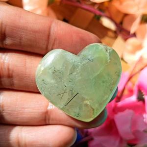 Cœur de Prehnite Naturelle Polie, Pierre de Guérison Verte pour Reiki, Méditation, Cadeau, Énergie, Décoration Feng Shui, Vente en Gros - Product Image 6
