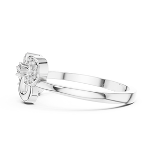 MINIMALIST VINTAGE RHODIUM PLATED LAB-GROWN Round CUT DIAMOND <b>RING</b> <b>SET</b> 18KT WHITE GOLD ENGAGEMENT PARTY WEDDING DAILY WEAR <b>WOMEN</b> - Product Image 2