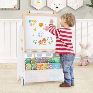 4-in-1 <b>Toddler</b> Easel <b>Activity</b> <b>Table</b> Set Includes Magnetic Whiteboard and Chalkboard - Product Image 3