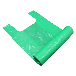 Sacs en plastique personnalisés pour supermarchés, sacs de courses en plastique de qualité, sacs de courses en forme de T-shirt avec logo PET - Product Image 5