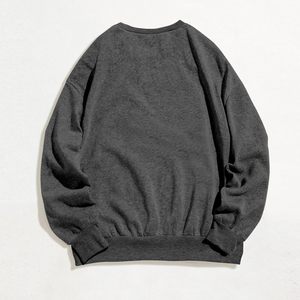 Recycled Polyester <b>Mens</b> Sweatshirt Organic Cotton Eco Friendly Plain Solid Color Sweat Shirt Minimalist Fashion - Product Image 1