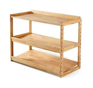 Wooden Two Tier Shoe Rack Organizer Storage Shelf <b>Stand</b> for Sandals Flats Heels Entryway Home Footwear Holder with <b>Hat</b> Top - Product Image 6