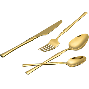 Ensemble de couverts de luxe en acier inoxydable 304 18/10, élégant et moderne, style occidental, 1010 cuillères à café et fourchettes, pour hôtel, compatible lave-vaisselle - Product Image 3