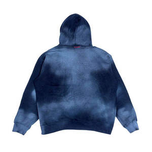 Hoodie d'hiver surdimensionné, effet usé, délavé par le soleil, à épaules tombantes, coupe courte, sans cordon, design personnalisé, en tissu épais, respirant et doublé - Product Image 2