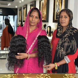 100% naturel vierge indien Remy cheveux faisceaux ondulés lâche vague profonde couleur noire pas cher traitement chimique gratuit cheveux humains - Product Image 5