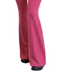 Ensemble de yoga deux pièces rose pour femme : haut court zippé et pantalon évasé taille haute avec broderie papillon – Tenue de fitness et de gym personnalisable OEM - Product Image 3