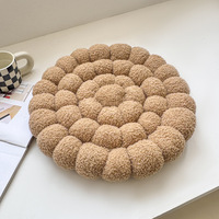 PFS02 Nouveau style coussin tissé couleur unie minimaliste, esthétique INS, couleur crème française, pour fenêtre en baie, canapé, pouf, oreiller, vente en gros