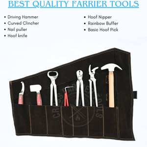 Kit de Herramientas para Herrador con Estuche Rodante Negro, Martillo, Cortaúñas para Pezuñas, Herramienta para Rematar, Cuchilla Afilada para Pezuñas, Extractor de Clavos y Limpiador de Pezuñas - Product Image 2