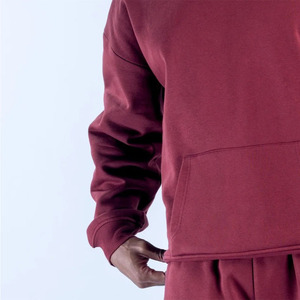 Sudadera con Capucha para Hombre, de Peso Medio, con Logotipo Personalizado, al por Mayor, con Bolsillos, Puños y Dobladillo Acanalados, de Forro Polar Sólido, Ecológica, de Corte Regular, Más Vendida - Product Image 5