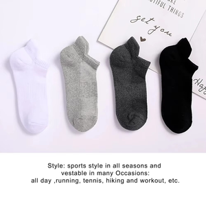 Ankle <b>Socks</b> Solid Color Breathable Knitted Cotton Thin Low Cut for Adults Summer Casual Wear - Product Image 2
