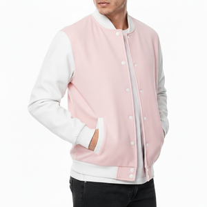 Wholesale 2026 Custom Men's Cotton Fleece Baseball Jacket Waterproof Letterman Bomber Jackets For Casual Wear Street Wear - Product Image 2