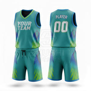 Ensemble pour jeunes unisexe avec vêtements de sport personnalisés en polyester, couleur et impression sur mesure, uniforme de basket-ball en gros - Product Image 6