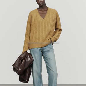 Factory Direct Sales Logo-free Cable-knit Crew <b>Neck</b> Long Sleeved Acrylic Breathable Winter Pullover <b>Sweaters</b> <b>High</b>-quality Warm - Product Image 5